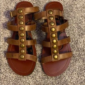 Dolce vita brown leather sandals